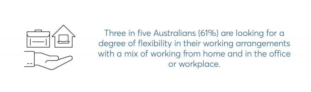 three in five australians are looking for a degree of flexibility in their working arrangements